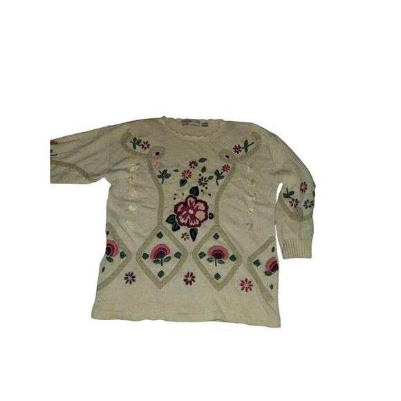 Vintage Maggie Lawrence Collection 14/16 w/Beading, Embroadery, Ribbon Sweater - Picture 4 of 8